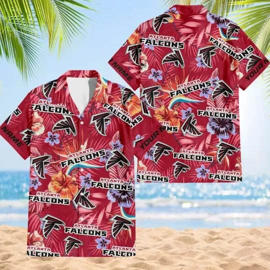 Discover Atlanta Football Team Falconss Hawaiian Button Down Shirt
