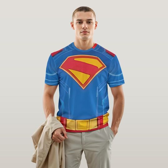 Discover Superhero Costume 3D T-Shirt, Comic Print Tee, Disney Legacy T-Shirt