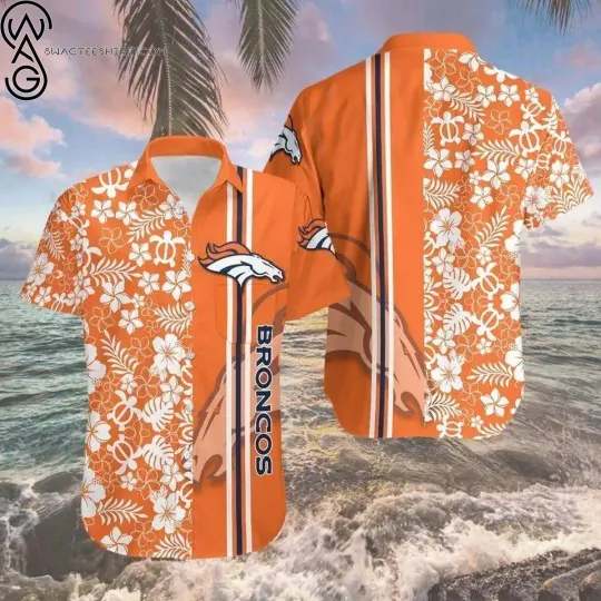 Discover Denver Team Broncoss Hawaiian Shirt, Button Down Full Size S-5XL