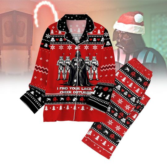 Star Wars Darth Vader Christmas Pajamas Set, Stormtrooper Holiday Pajamas, Galaxy Squad Midnight Shirt, Disney Movie Shirt, Gift For Him