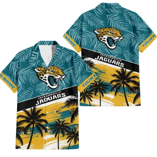 Discover Jacksonville Football Team Jaguarss Hawaiian Button Down Shirt