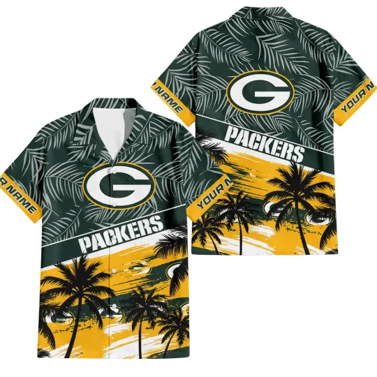 Discover Green Bay Football Team Packerss  Hawaiian Button Down Shirt