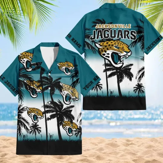 Discover Jacksonville Football Team Jaguarss Hawaiian Button Down Shirt