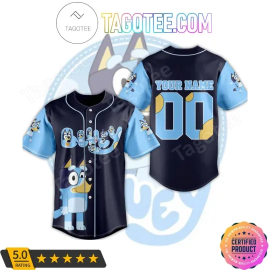 Bandit Heeler BlueyDad Personalized Movie Cartoon Baseball Jersey Full Sizes
