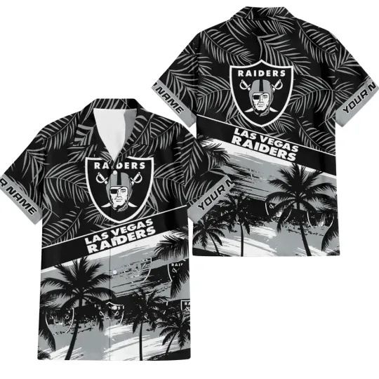 Discover Las Vegas Football Team Raiderss Hawaiian Button Down Shirt