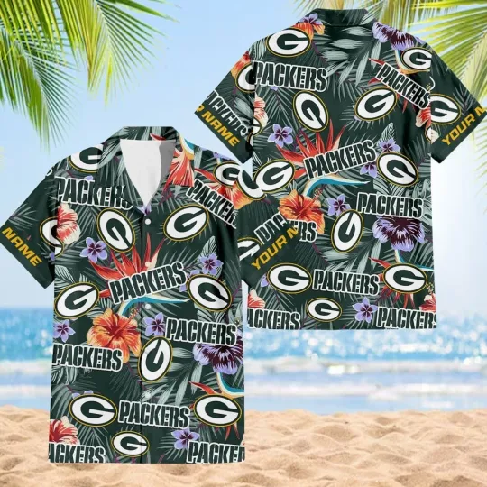 Discover Green Bay Football Team Packerss  Hawaiian Button Down Shirt