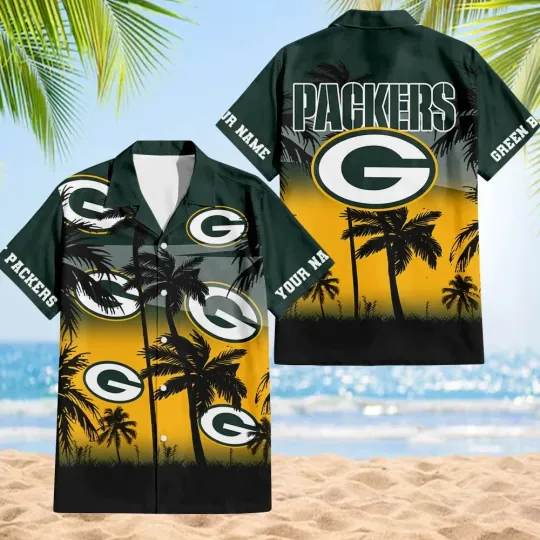 Discover Green Bay Football Team Packerss  Hawaiian Button Down Shirt