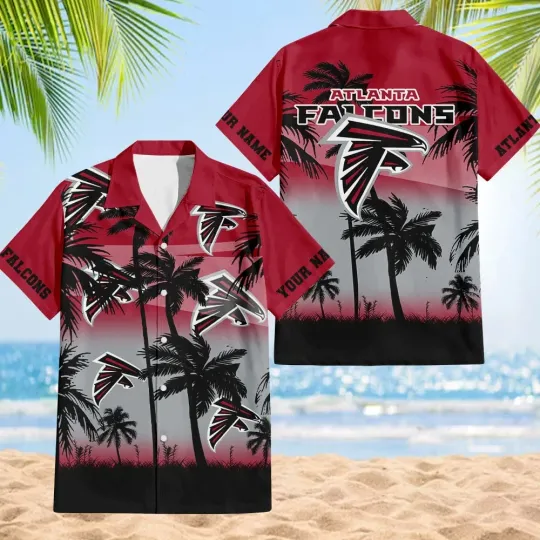 Discover Atlanta Football Team Falconss Hawaiian Button Down Shirt