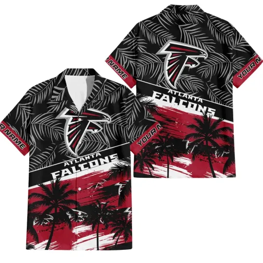 Discover Atlanta Football Team Falconss Hawaiian Button Down Shirt