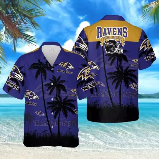 Discover Baltimore Football Team Ravenss Hawaiian Shirt