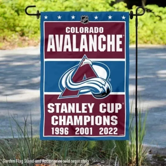 Discover Co-lo-rado Avalanche 3 Time Stanley Cup Flag Graden Flag