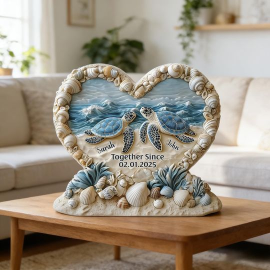 Discover Forever By The Sea - Personalized Custom Shaped Squared Acrylic Plaque, Valentine Gift