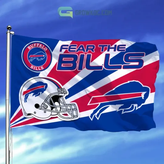 Discover Buffalo Team Bills House Flag