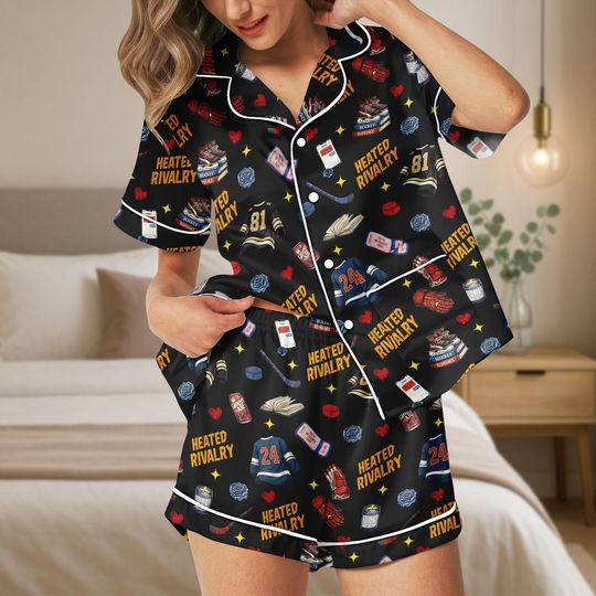 Discover Hudson Williams Connor Storrie Hookey Pajamas Set, Heated Rivalry Pjs, Ilya Rozanov Shane Hollander Sleepwear
