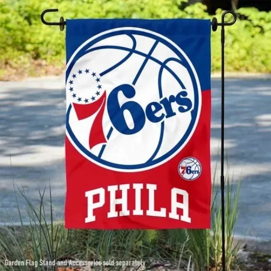 Discover Phila-de-lphia 76ers Flag Graden Flag