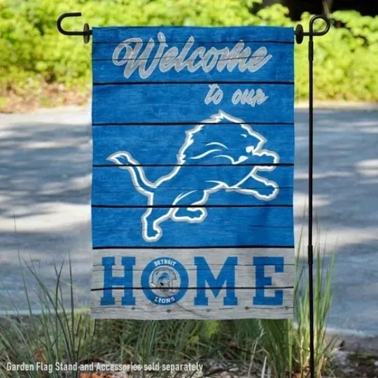 Discover Lions Welcome To Our Home Flag Graden Flag