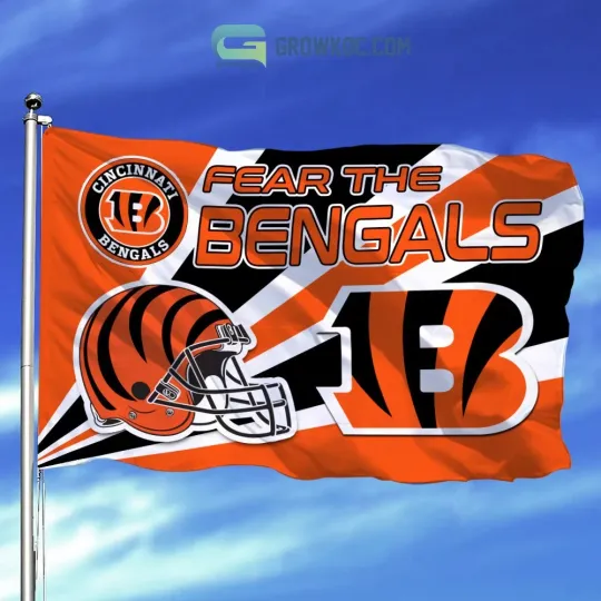 Discover Cincinnati Team Bengals House Flag