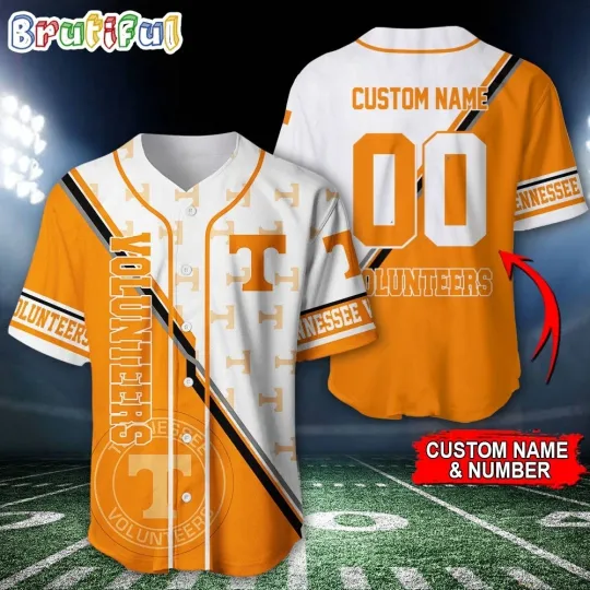 Discover Tennessee Volunteers Football Fan Baseball Jersey All Sizes