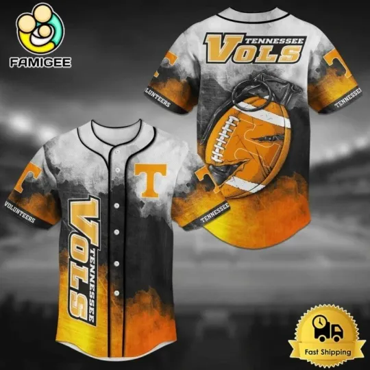 Discover Tennessee Volunteers Grenade Football Fan Baseball Jersey All Sizes