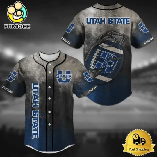 Discover Utah State Aggies Grenade Football Fan Baseball Jersey All Sizes