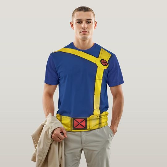 Cyclops Cosplay T-Shirt, X-Men '97 Costume Tee, Marvel Hero T-Shirt