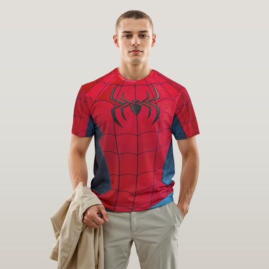 Spiderman Costume T-Shirt, Avengers Cosplay Tee, Rundisney 3D T-Shirt