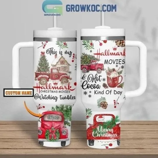 Discover Hallmark Movies Hot Cocoa Kind Of Day Christmas Personalized 40oz Tumbler