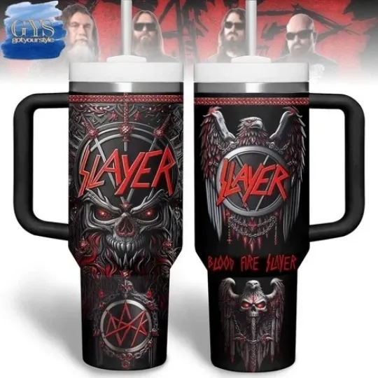 Discover Slayer Blood Fire Limited Edition 40 Oz Handle Tumbler Cup