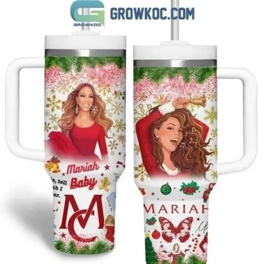 Discover Mariah Carey Mariah Santa Baby Merry Christmas 40oz Tumbler