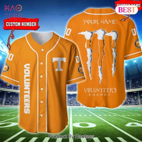 Discover Tennessee Volunteers Energy Personalized Baseball Jersey