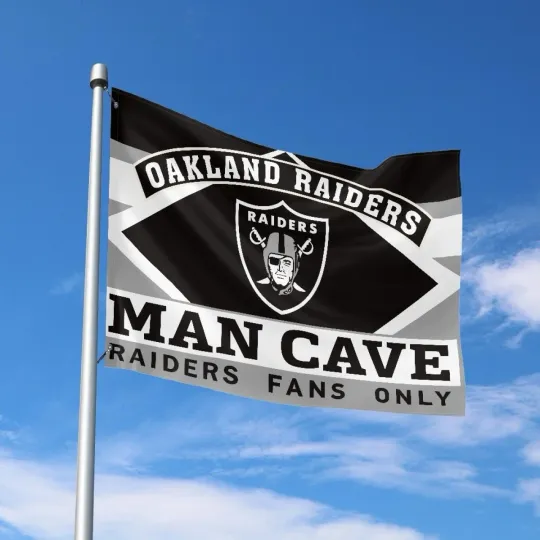 Discover Oakland Fans Football Team House Flag