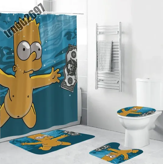 The Simpsons Shower Curtain Set, Bathroom Set2