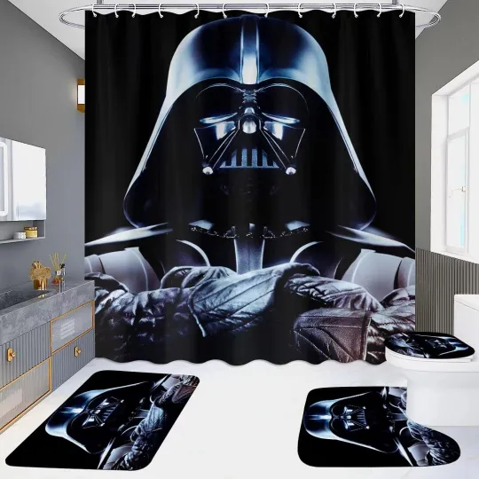 Discover Darth Vader Star Wars Bathroom Rugs Set Shower Curtain Bath Mat Toilet Lid Cover