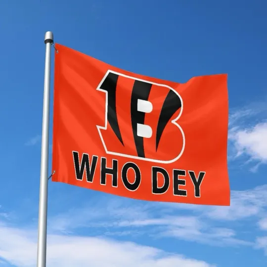Discover Cincinnati Fans Football Team House Flag