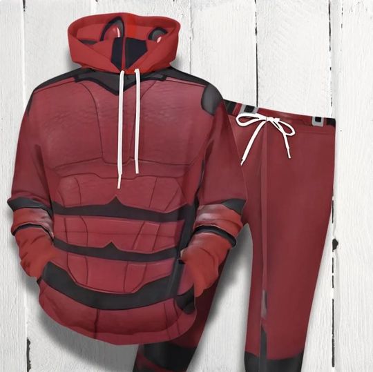 Discover Marvel Daredevil Hoodie and Joggers Set, Daredevil Cosplay Costume, Disney Marvel Tracksuit, Daredevil: Born Again