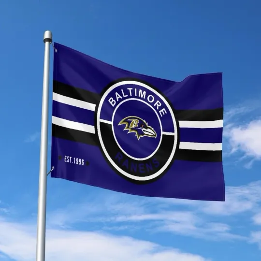 Discover Baltimore Fans Football Team House Flag
