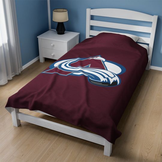 Discover Colorado Avalanche Fleece Blanket, Velveteen Throw, NHL Gift for Dad, Kids, Mom, Avalanche Fans