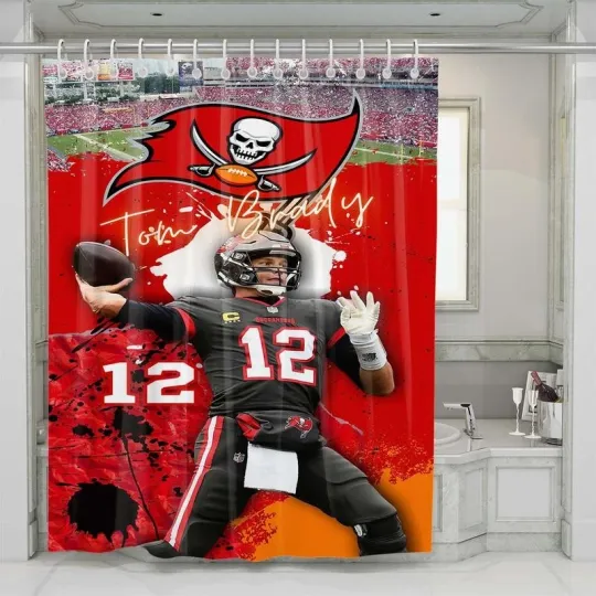 Discover Tom Brady Bucs Shower Curtain Set Bathroom Set For Bathroom Decor Best Gift For