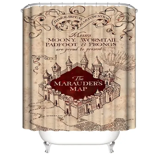 Discover Marauders Map Shower Curtain Toilet Seat Rug
