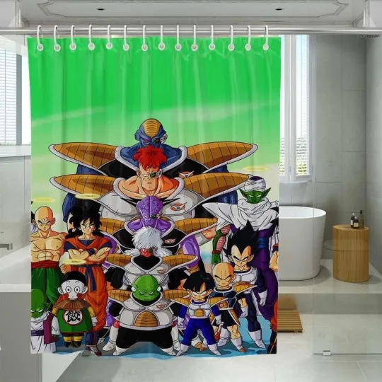Discover All Character Dragon Ball Anime Shower Curtain Set For Bathroom Decor Gift For