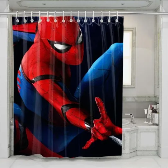 Discover Home Coming Spiderman Shower Curtain Set Bathroom Set For Bathroom Decor Best