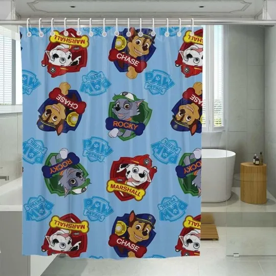 Discover Pattern The Dogs Paw Patrol Shower Curtain Set For Bathroom Decor Gift For