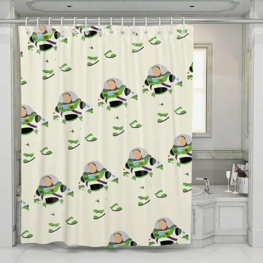 Discover Buzz Lightyear Toys Story Shower Curtain Set For Bathroom Decor Gift For