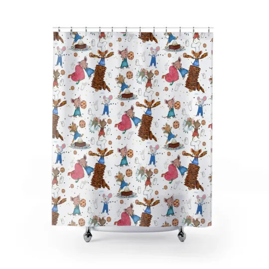Discover If You Give A Mouse A Cookie Collage Shower Curtains Toilet Seat Rug