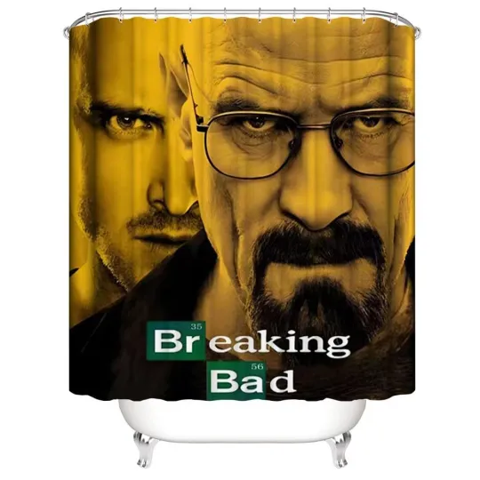 Discover Tv Poster Breaking Bad Shower Curtain Toilet Seat Rug