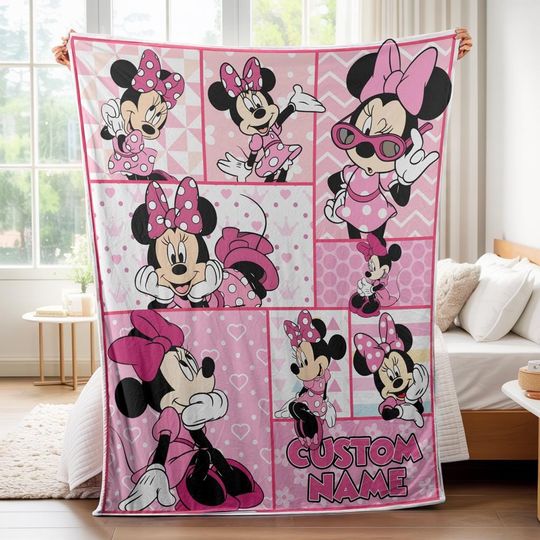Discover Disney Minnie Mouse Fleece Blanket for Girls, Baby & Kids
