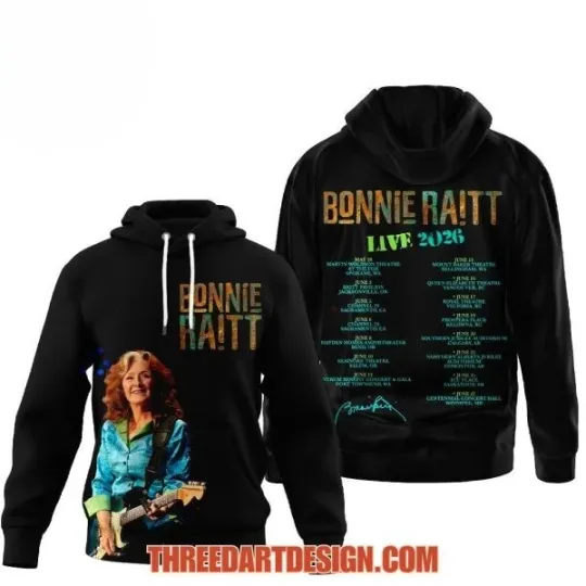 Discover Bonnie Raitt Live 2026 Hoodie 3D