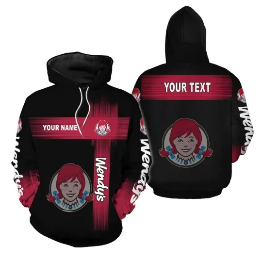 Discover Wendys Personalized 3D Hoodie Custom Text Unisex Hoodie