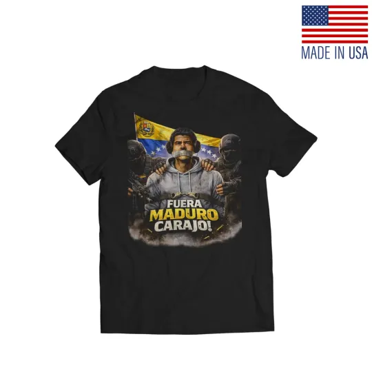 Discover Fuera Maduro Carajo! Maduro Captured Venezuela Libre Men's Reprint T-Shirt S-5XL