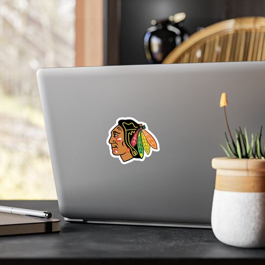 Discover Chicago Blackhawks Ice Hockey Sticker for NHL Fans